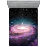 ABAKUHAUS Spannbettlaken Polyester 160 x 200 cm schwarz