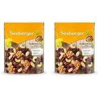 Seeberger Studentenfutter: Klassische Nuss-Frucht-Mischung aus Haselnusskernen, Mandeln, Walnüssen & Cashewkernen, mit Rosinen - reich an Vitamin E, vegan (1 x 400 g) (Packung mit 2)