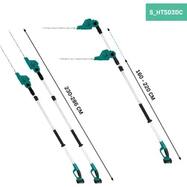 VONROC Teleskop-Heckenschere 20 V inkl. 1 x 2,0 Ah