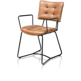 Henders & Hazel Julien Armlehnstuhl Lederfaserstoff Corsica/Metallgestell - Schwarz