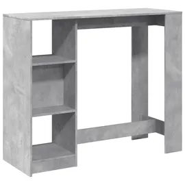 vidaXL Bartisch mit Regal 124 x 46 x 103,5 cm Grau