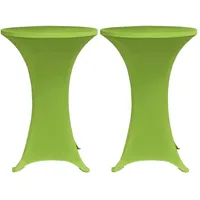 vidaXL Tischhusse Stretch Grün Ø 60 cm 2er Set
