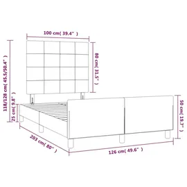 vidaXL Bettgestell 120 x 200 cm Creme