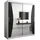 abiks möbel Schwebetürenschrank MONACO 180 x 200 x 62 cm Schwarz/Weiß