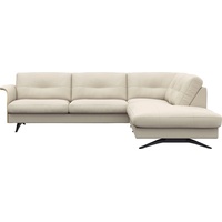 FLEXLUX Ecksofa Glow bequem und komfortabel durch hochwertigen Sitzaufbau, L-Form, Skandinavisches Design, In hochwertiger Verarbeitung weiß