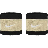 Nike Swoosh Schweißbänder Sport Tennis Fitness Running Handgelenkbänder, Black/Team Gold/White,
