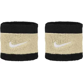 Nike Swoosh Schweißbänder Sport Tennis Fitness Running Handgelenkbänder, Black/Team Gold/White,