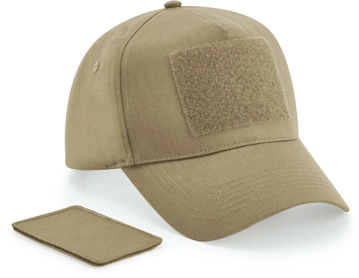 Beechfield Unisex 5-Panel Patch Kappe Klassische Cap B638 desert sand one size