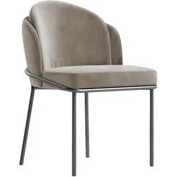 Penelope | Hotel Stuhl | Leder | Taupe