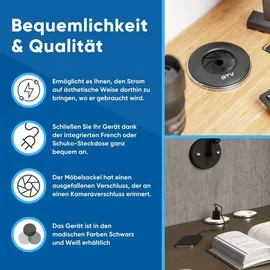 Gtv Einbausteckdose 1,5 m Weiß 1 St.