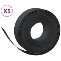 vidaXL Rasenkanten 5 Stk. Schwarz 10 m 15 cm Polyethylen