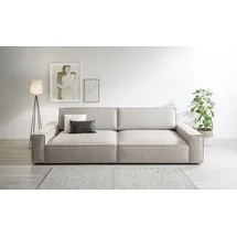 Home Affaire Big-Sofa HOME AFFAIRE "NEU: SHERWOOD XXL, Big-Sofa (316cm), extra tiefe Sitzfläche 95 cm", beige (hellbeige), B:316cm H:90cm T:135cm, 100% Polyester, Sofas, Big-Sofa, bequemer Sitzkomfort, Cord u. Leinenoptik, Kedernaht
