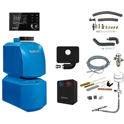 Buderus GB125 Logaplus Öl-Brennwert Heizungspaket K31 mit Regelung RC310 und Warmwasserspeicher LT 300, 30 kW