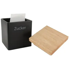 Continenta Vorratsdose Keramik schwarz 10 x 10 x 12,5 cm 0,8 l