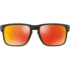 OAKLEY Holbrook Camo, Sonnenbrille Prizm - Schwarz/Grau Orange/Rot-Verspiegelt