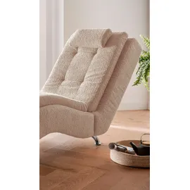 Home Affaire Relaxliege Vengo 2 70 x 92 x 170 cm Beige mit Kopfkissen
