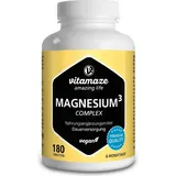 Magnesium Komplex, 350 mg elementares Magnesium mit 24h Depot-Effekt, 180 vegane Tabletten für 6 Monate