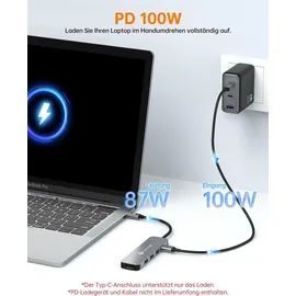 NOVOO USB-C Aluminium Hub 5 Anschlüsse mit PowerDelivery