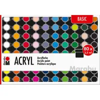 Marabu BASIC Acrylfarben farbsortiert 80 x 3,5 ml