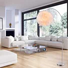 GLOBO Bogenleuchte 8,5W silber/weiß