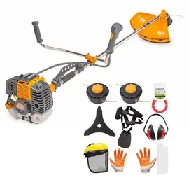Powermat Benzin-Motorsense 52ccm 6 PS Trimmer Set Zubehör