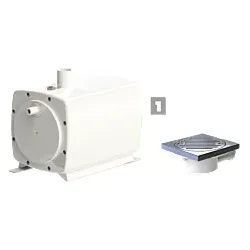 SFA SaniFloor Schmutzwasserhebeanlage 0050P für Fliesenboden, Gesamthöhe 68 mm, weiß