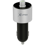 Incipio XLayer Kfz Ladegerät FM Transmitter, Dual USB Car Charger, Auto Zubehör für Smartphone und Tablet, Schwarz