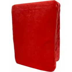 Winter Teddyplüsch Spannbettlaken 180-200x200cm Rot Flausch kuschelig
