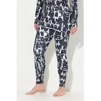 Ulla Popken Leggings Funktionsleggings bedruckt schnelltrocknend schwarz 58/60