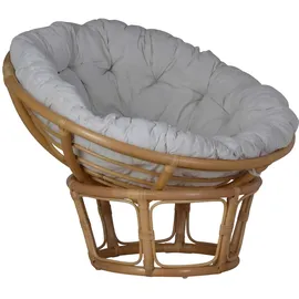 MiaMöbel Sessel 'Papasan' honig, Ø 80 cm Rattan