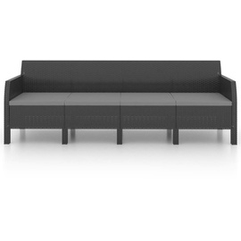 vidaXL 4-Sitzer-Gartensofa anthrazit