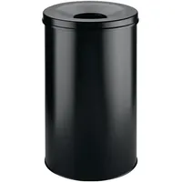 Durable Papierkorb Safe rund, selbstlöschender Deckel, 60 Liter, schwarz,