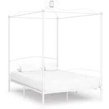 vidaXL Himmelbett 120 x 200 cm Weiß