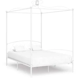 vidaXL Himmelbett 120 x 200 cm Weiß