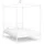 vidaXL Himmelbett 120 x 200 cm Weiß