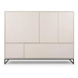 agmat-furniture Genua 160 x 120 x 45 cm Beige / Weiß