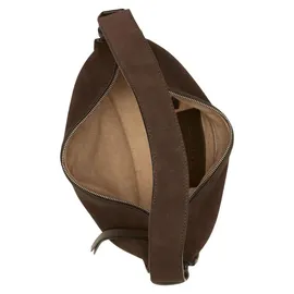 Marc O'Polo Aami Schultertasche Veloursleder Brown