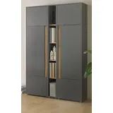 furn.design Center Aktenschrank 120 x 40 x 200 cm grau