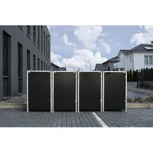 Hide Mülltonnenbox 240 l 279 x 115 x 81 cm schwarz