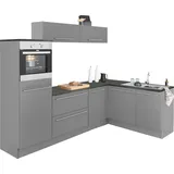 OPTIFIT Winkelküche L-Form 265 x 175 cm grau