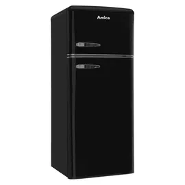 Amica KGC 15634 S Retro-Kühl-Gefrierkombination (206 l, 1440 mm hoch, Schwarz)