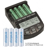 AccuCell ALPHA700 Schnellladegerät mit LCD-Display inkl. 4x Sanyo HR-3UTG