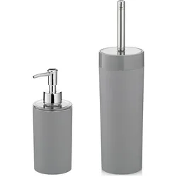 Gäste-Wc Set Gray ABS-Kunststoff hellgrau 2tlg