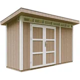TIMBELA Gartenhaus 1,61 x 4,11 m Braun