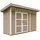 TIMBELA Gartenhaus 1,61 x 4,11 m Braun