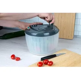 LURCH Salatschleuder mit Kurbel 22 x 22 x 16 cm grau/weiß