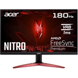Acer Nitro KG241YS3 Gaming Monitor 23,8 Zoll (60 cm Bildschirm) Full HD, 180Hz, 1ms (VRB), 2xHDMI 2.0, DP 1.2, AMD FreeSync Premium, Schwarz