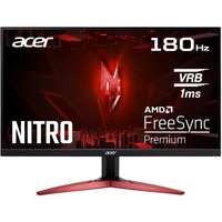 Acer Nitro KG241YS3 Gaming Monitor 23,8 Zoll (60 cm Bildschirm) Full HD, 180Hz, 1ms (VRB), 2xHDMI 2.0, DP 1.2, AMD FreeSync Premium, Schwarz