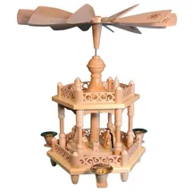 Richard Glässer GmbH Seiffen Richard Glaesser Pyramide Heilige Familie Natur 1-stöckig aus Seiffen Erzgebirge,