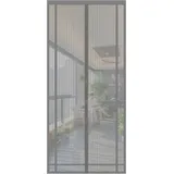 Sekey Fliegengitter Balkontür zuschneidbar – Magnet & selbstklebend, ohne Bohren | Insektenschutzvorhang für Balkon-, Terrassen- und Zimmertüren, 160x230 cm, Grau